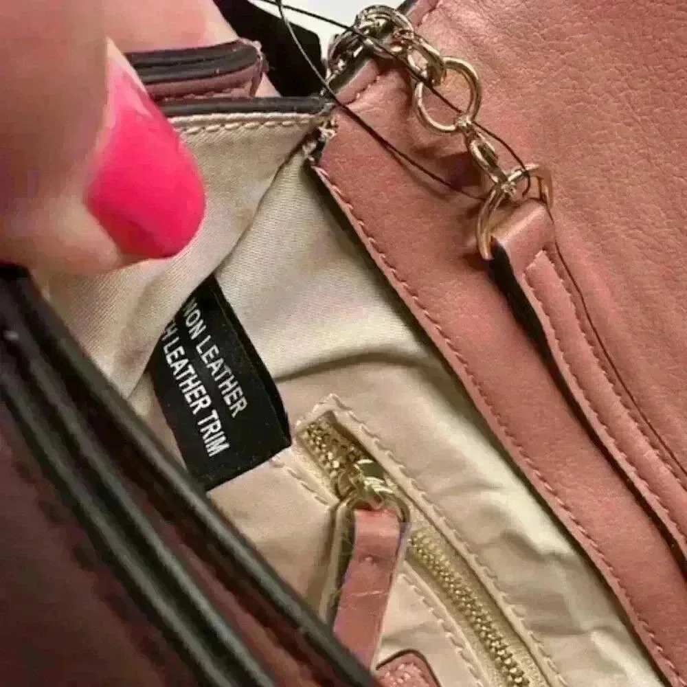 NWT!!! INC Jeenn fold over clutch bag/shoulder bag - Mauve/Dusty Pink Color - Picture 7 of 11
